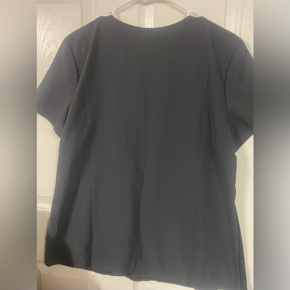NWT Scrubstar Performance Scrub Top Womens Large Pewter Gray V-Neck Stretch - Picture 10 of 10